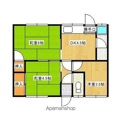 池田アパート(3DK/1階)の間取り写真
