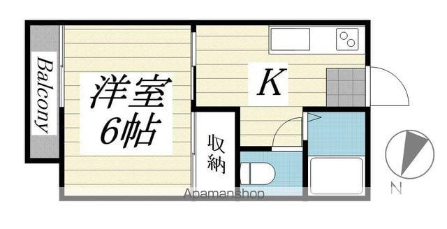 クレストコーシン(1K/1階)の間取り写真