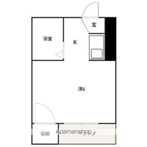 城南ビル(ワンルーム/4階)の間取り写真