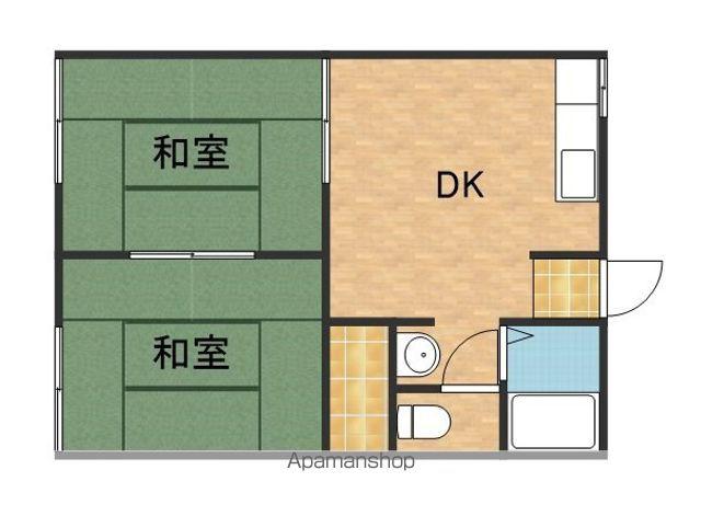 サングリア小笠 B(2DK/2階)の間取り写真