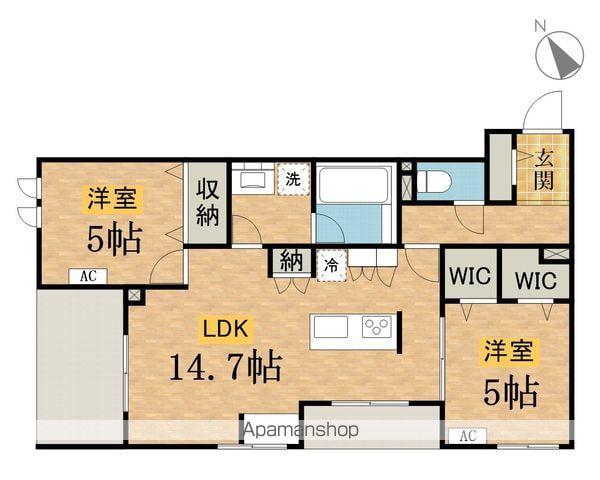 UCHINOHDレジデンス(2LDK/1階)の間取り写真