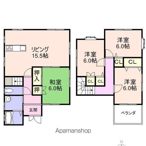 和歌山線 布施屋駅 徒歩45分 2階建 築27年(4LDK)の間取り写真