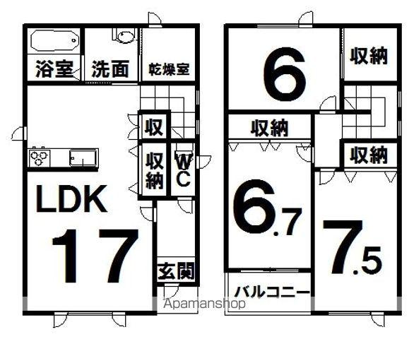 TOWN東2南25(3LDK)の間取り写真