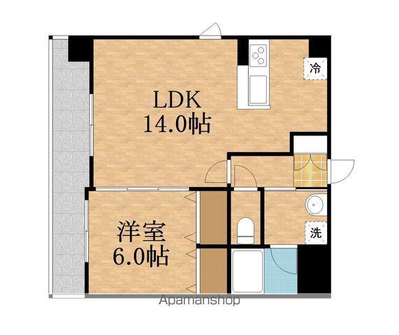 RESIDIA城北公園通(1LDK/4階)の間取り写真