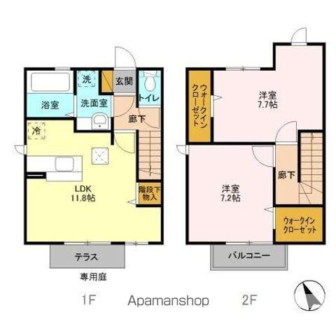 TOIT VERT(2LDK/1階)の間取り写真