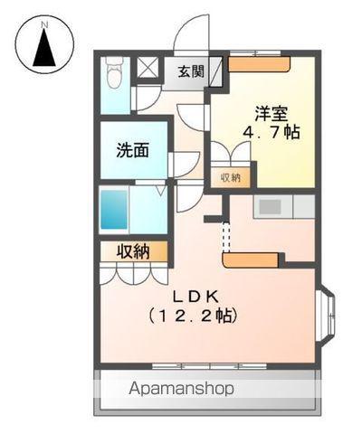 コートヴェール中島田Ⅱ(1LDK/1階)の間取り写真