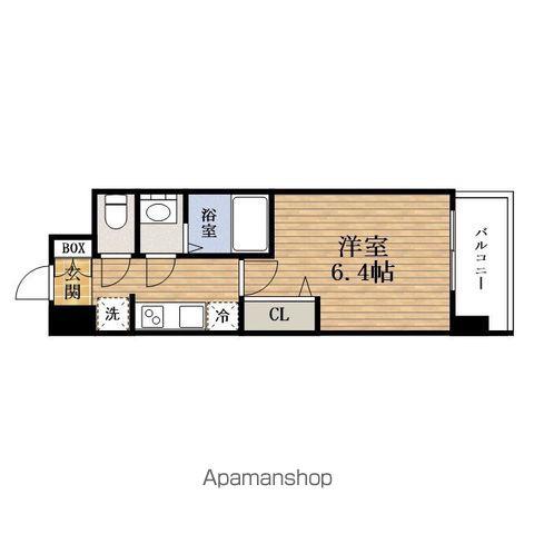 ブランシエスタMORINOMIYA(1K/2階)の間取り写真