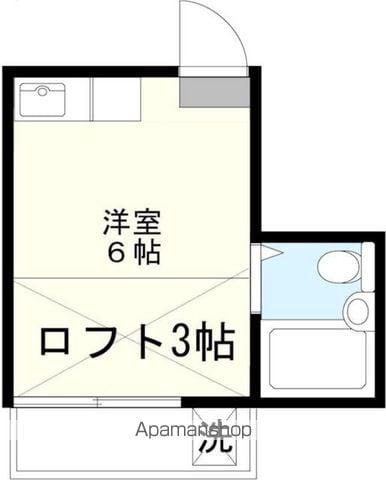 シティ・ハイム(ワンルーム/1階)の間取り写真