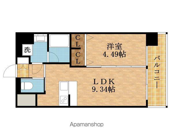プレジオ都島ASIAN(1LDK/11階)の間取り写真