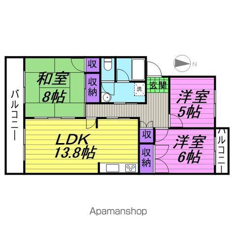 さくらハイツ(3LDK/3階)の間取り写真