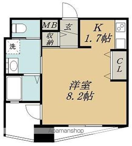 グランビルド鴨池(1K/2階)の間取り写真