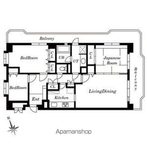 LEO拾八番館(3LDK/3階)の間取り写真