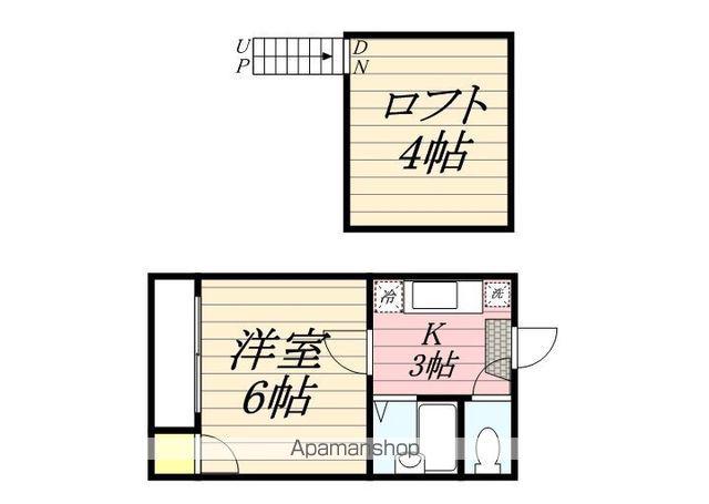 プリメーラ竹下(1K/1階)の間取り写真