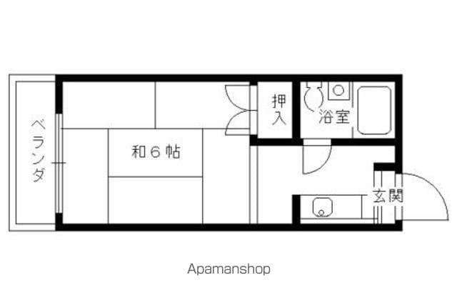 ハイツヤマブキ(1K/2階)の間取り写真