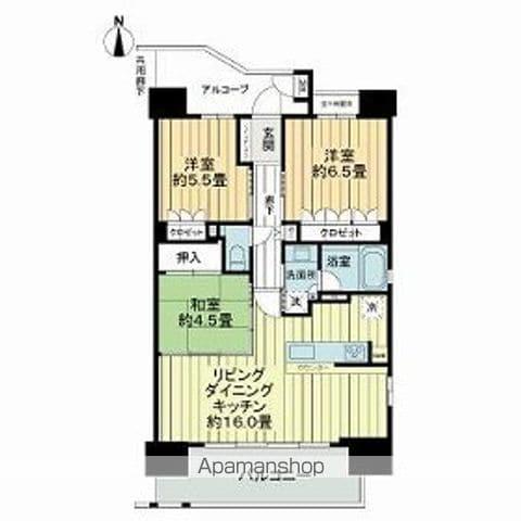 ネバーランド阿倍野西田辺(3LDK/10階)の間取り写真