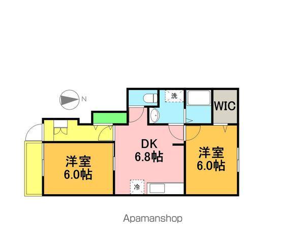 トゥーランドット5(1LDK/1階)の間取り写真