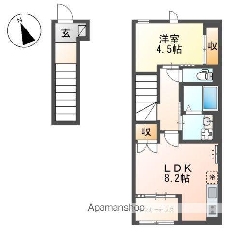 グランプラム本町(1LDK/2階)の間取り写真