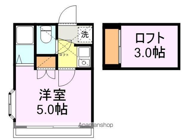 アップルハウス八乙女1(1K/2階)の間取り写真