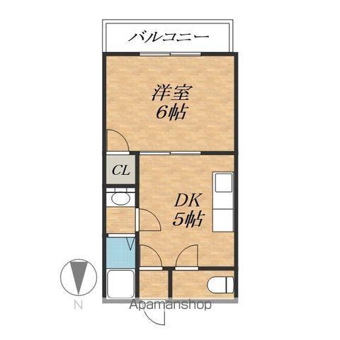 コーポピープル(1DK/3階)の間取り写真