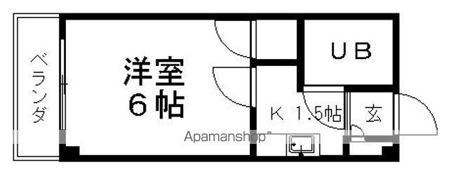 サンライズ道三町(1K/2階)の間取り写真