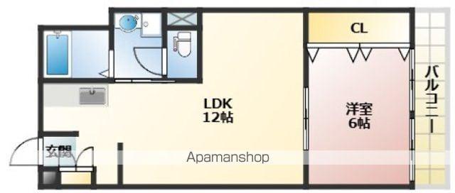 正本マンション(1LDK/1階)の間取り写真