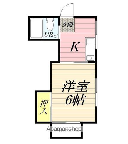 鈴川ハイツⅡ(1K/2階)の間取り写真