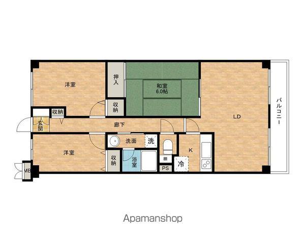 サンモリッツ日根野(3LDK/1階)の間取り写真