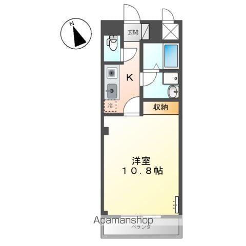 グリーンパレス(1K/3階)の間取り写真