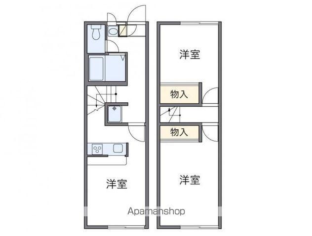 レオパレス木太南(2DK/1階)の間取り写真