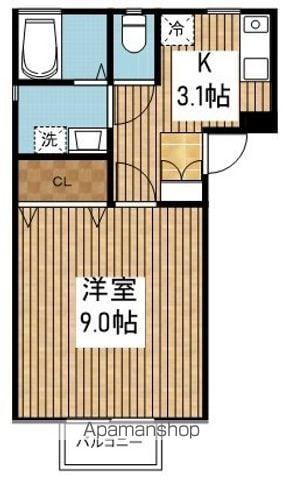 ノーブルカノン(1K/2階)の間取り写真