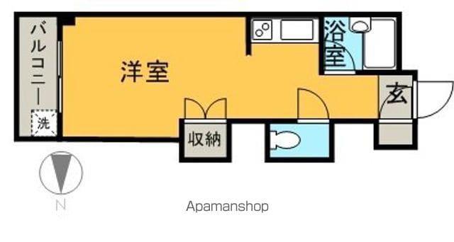 KATOーⅡ(ワンルーム/4階)の間取り写真