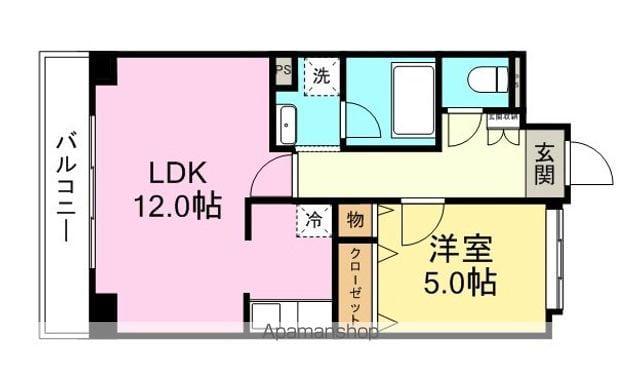 ルーセントピュアⅡ(1LDK/5階)の間取り写真