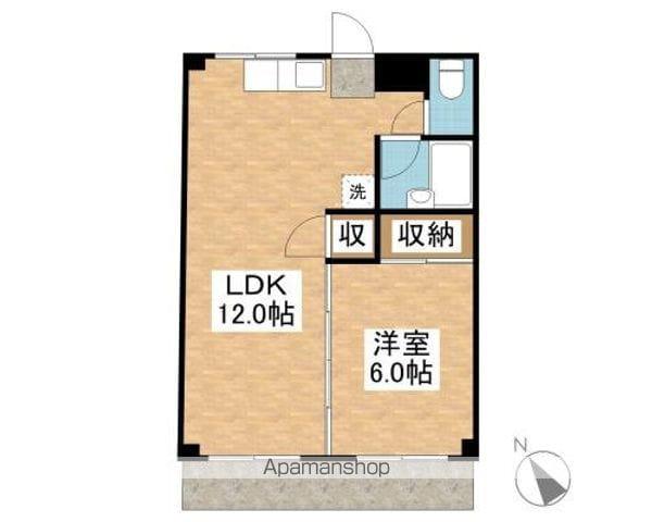 ラビットハウスアルジェ2(1LDK/1階)の間取り写真