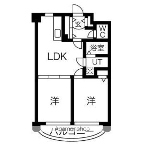 さくらHILLSYAGOTO(2LDK/3階)の間取り写真