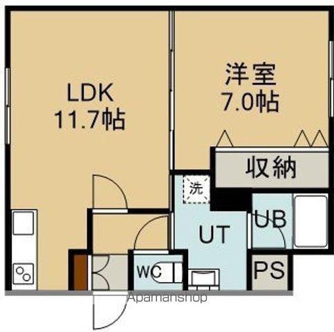 グレイエリア(1LDK/3階)の間取り写真