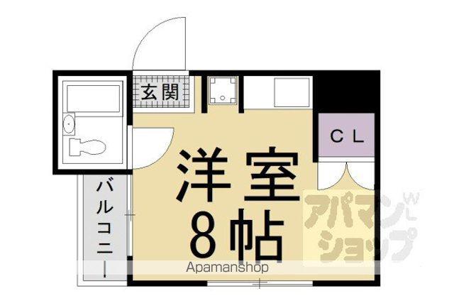 カーサ府庁前(ワンルーム/3階)の間取り写真