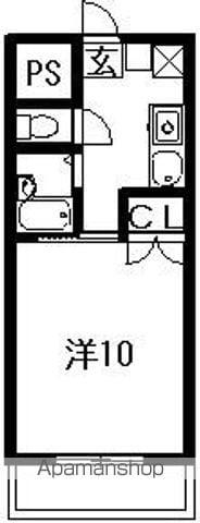 パールメゾンⅡ(1K/2階)の間取り写真