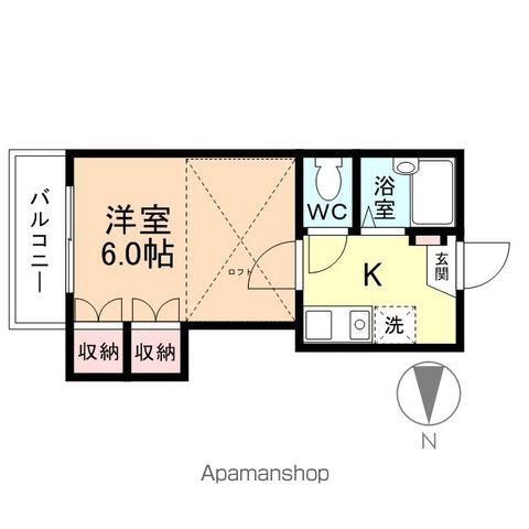 メイプルハウス(1K/2階)の間取り写真