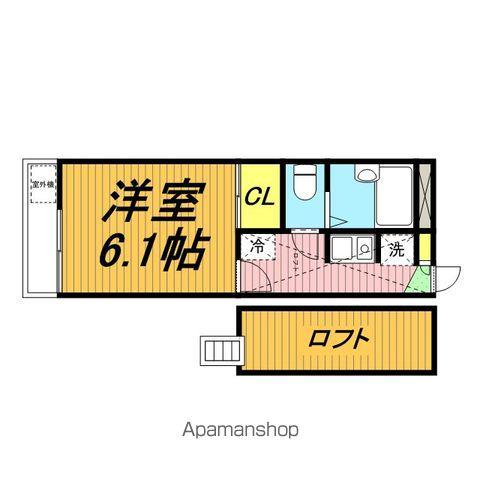 レオパレス三矢小台 KH(1K/2階)の間取り写真