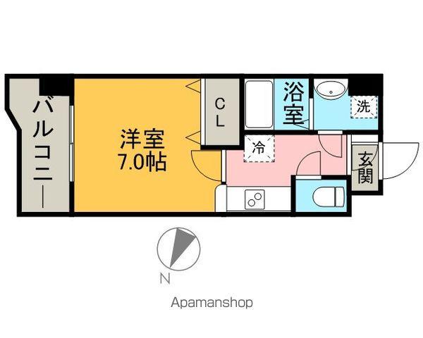 エンクレスト赤坂(1K/7階)の間取り写真