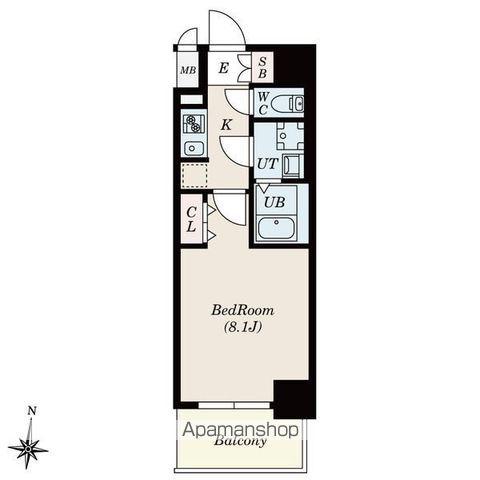 S-RESIDENCE堀田ノースⅡ(1K/6階)の間取り写真