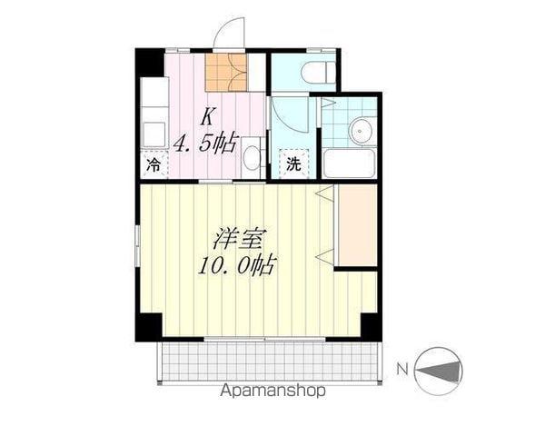 ビッグベンビル(1K/2階)の間取り写真