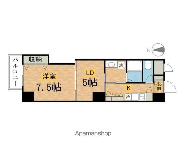 三崎町プロジェクト(1LDK/10階)の間取り写真