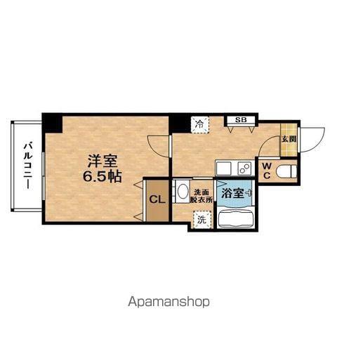 DAPUMEDANISHI(1K/6階)の間取り写真