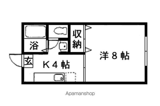 ドリーム八木山(1K/1階)の間取り写真