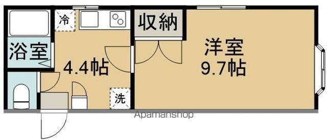 コーポノア(1K/2階)の間取り写真