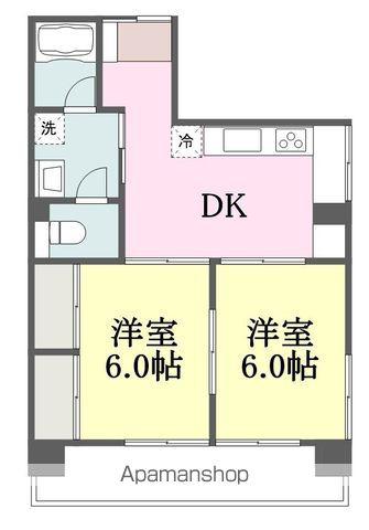 ケアジャパン中央ビル(2DK/1階)の間取り写真
