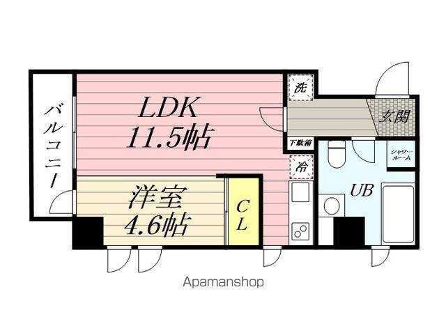 スタジオフラット鶴見中央(1LDK/3階)の間取り写真