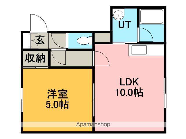 レジデンス雅(1LDK/4階)の間取り写真