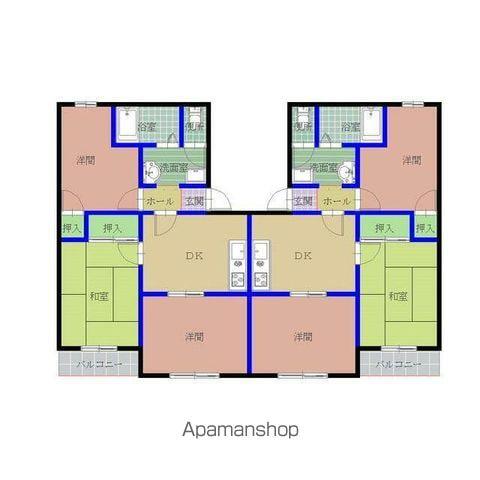 コーポルミエール(3DK/2階)の間取り写真